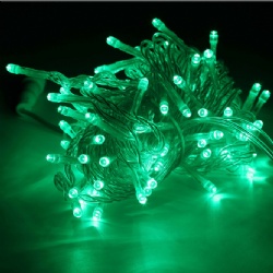 LED string light- PVC wire with cap IP67 green