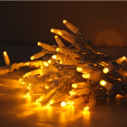 LED string light-rubber wire with cap IP67  yellow