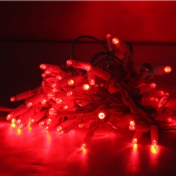 LED string light-rubber wire with cap IP67   red